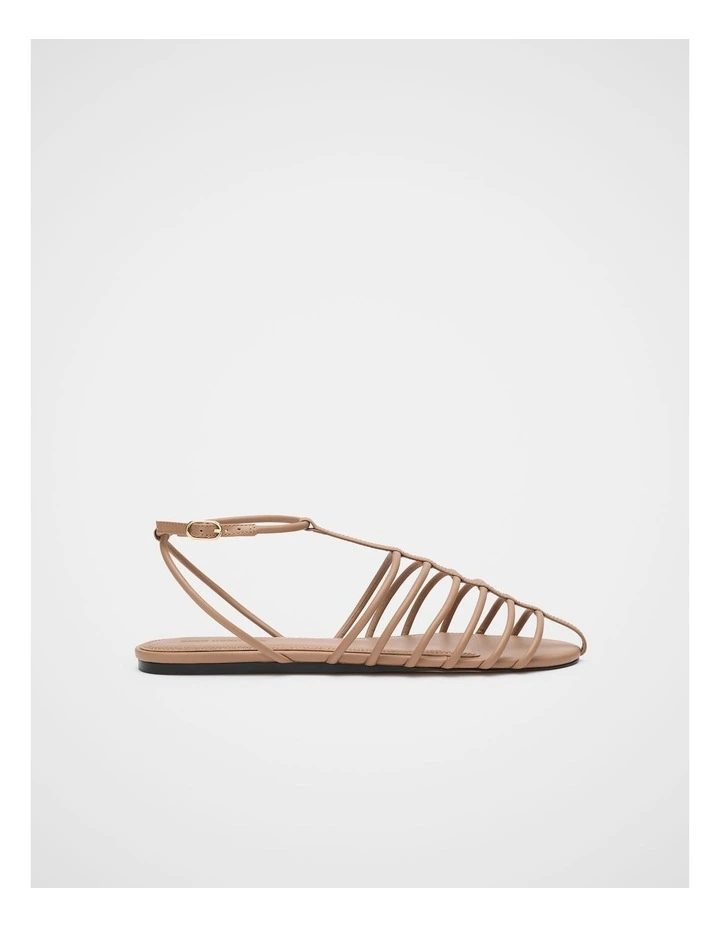 Vera Fine Caged Sandal in Brown image 1