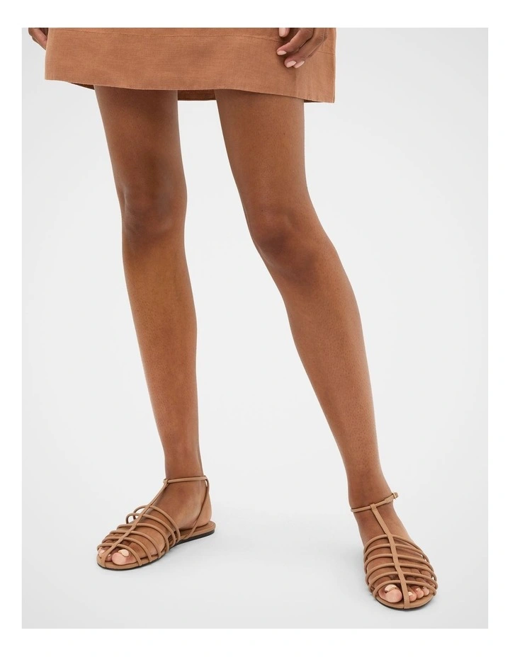 Vera Fine Caged Sandal in Brown image 2