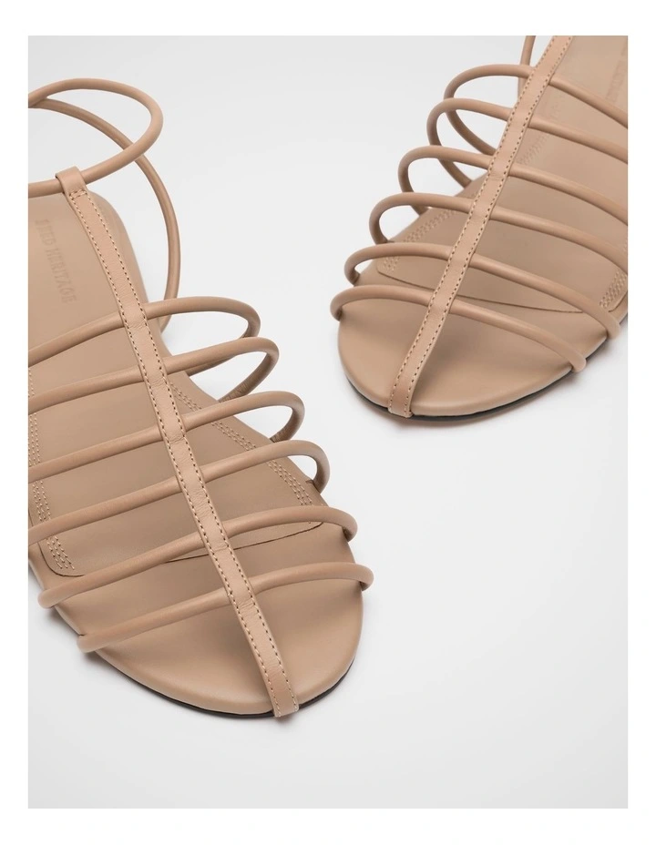 Vera Fine Caged Sandal in Brown image 3