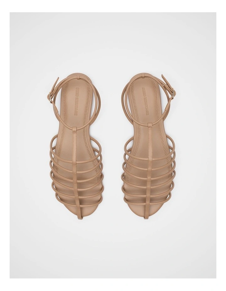 Vera Fine Caged Sandal in Brown image 4