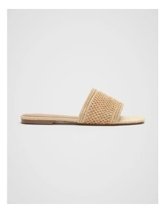 Myra Woven Slide in Beige
