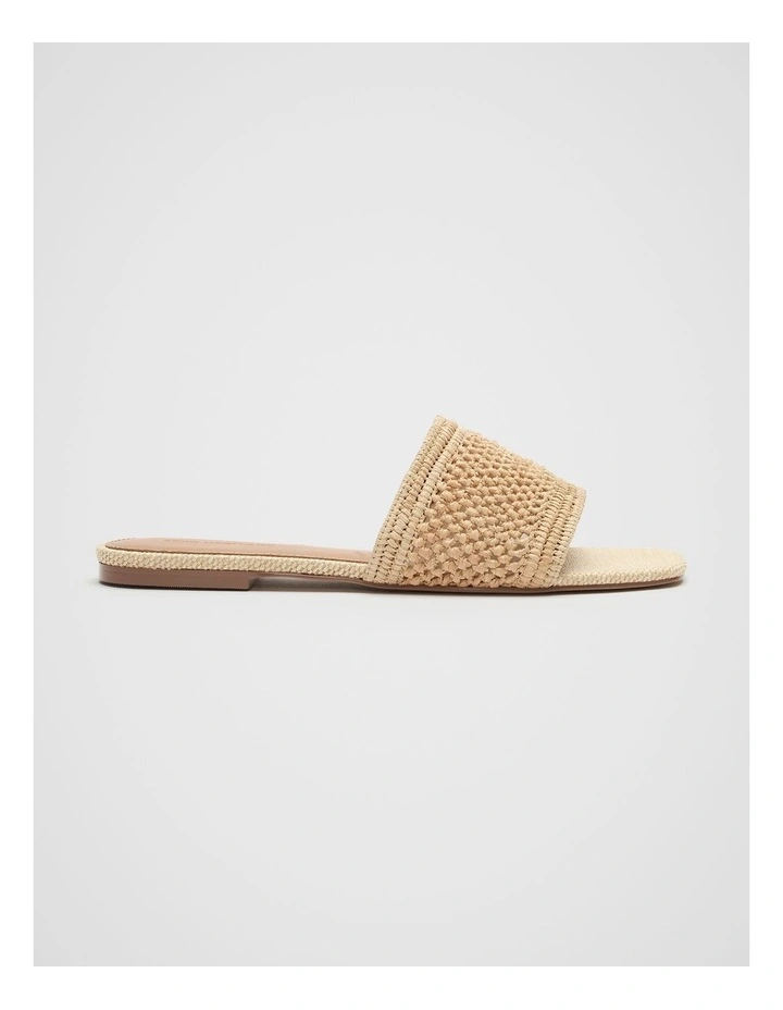 Myra Woven Slide in Beige image 1