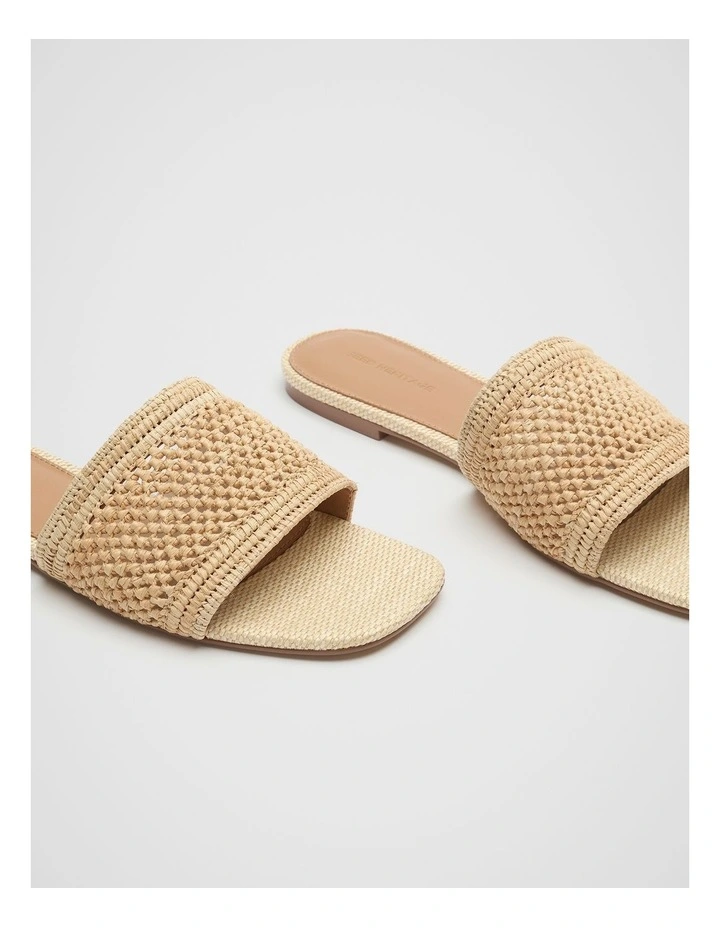 Myra Woven Slide in Beige image 3