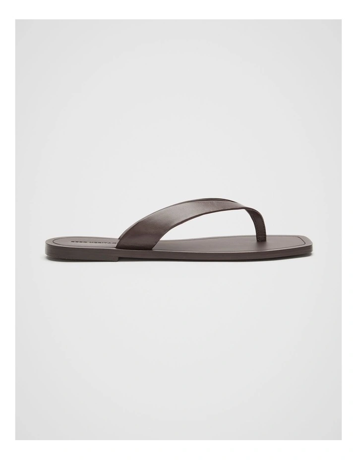 Kenna Leather Flip Flop Sandal in Brown image 1
