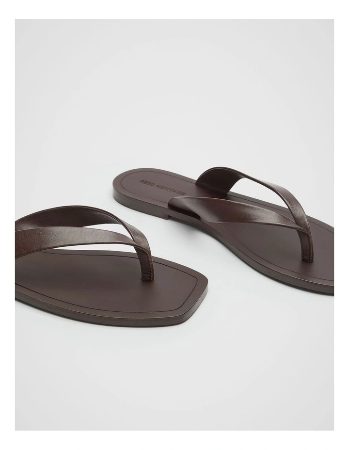 Kenna Leather Flip Flop Sandal in Brown image 3