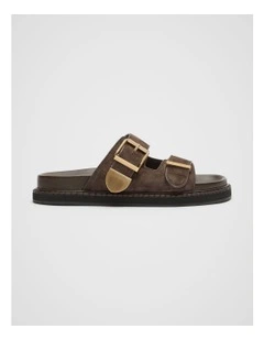 Sasha Trim Slide in Brown