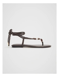 Andie Beaded Sandal in Brown