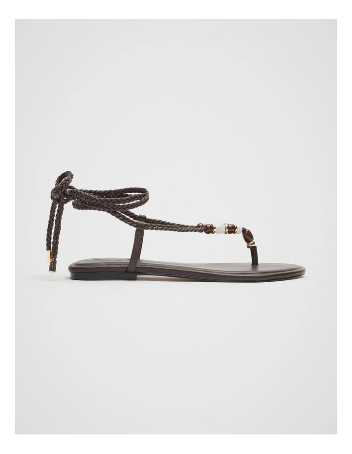 Andie Beaded Sandal in Brown image 1