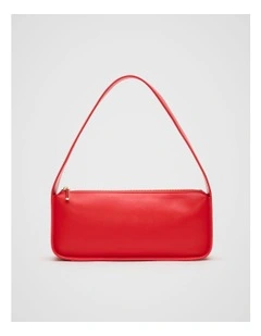 Baguette Shoulder Bag in Electric Crimson