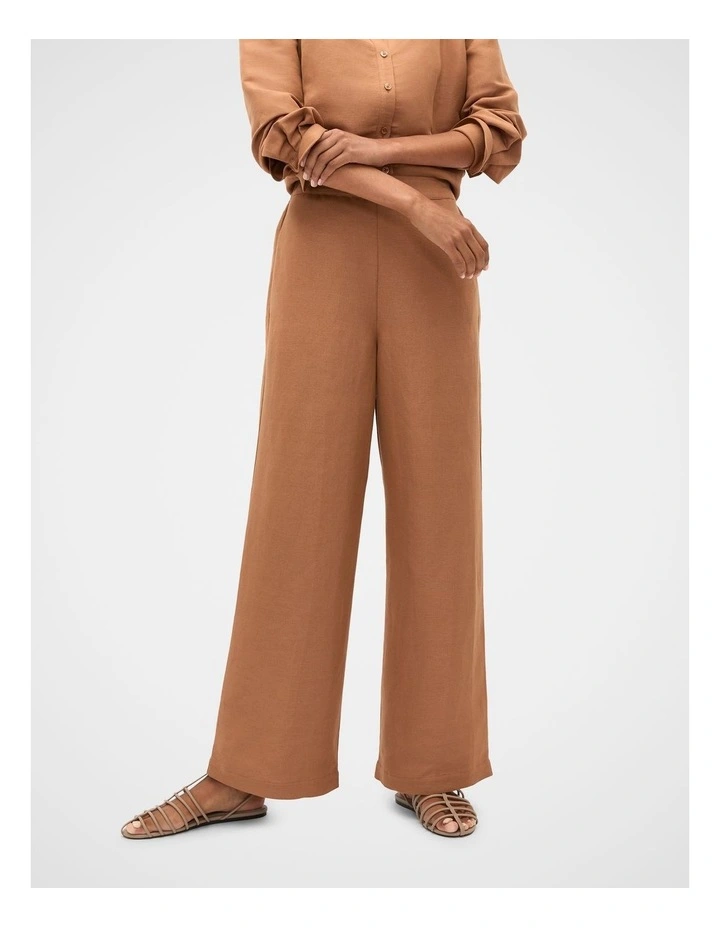 Elasticated Wide Leg Pant in Copper image 1