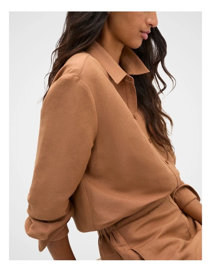 Oversized Easy Shirt in Copper image 3
