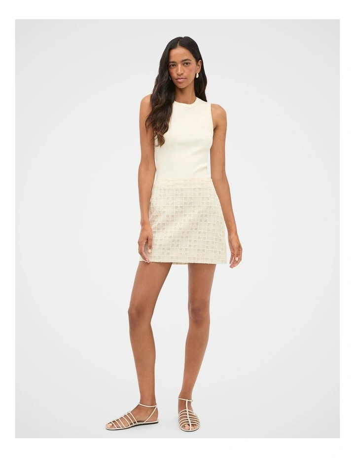 Cotton Rib Tank in Coconut Cream image 4