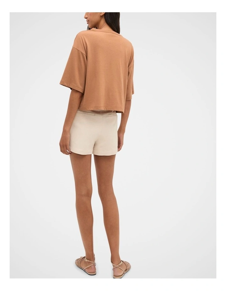 Boxy Draped Tee in Copper image 2