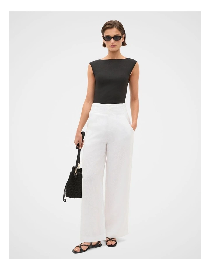 Boat Neck 90s Top in Black image 1