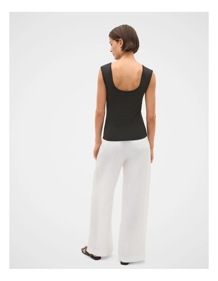 Boat Neck 90s Top in Black image 4