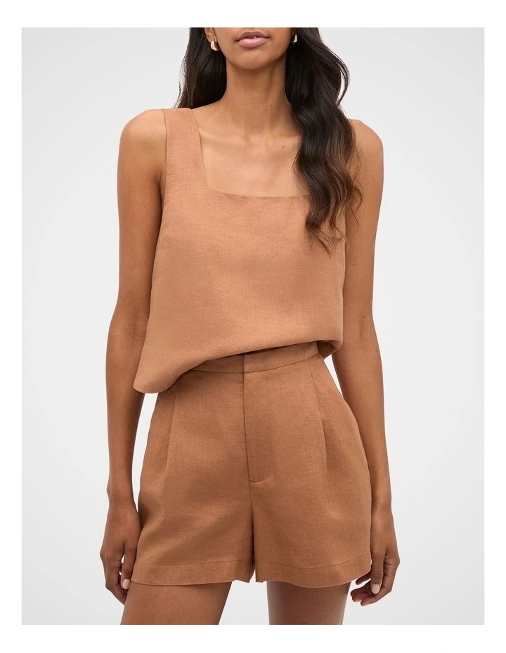 Linen Pocket Short in Copper image 1