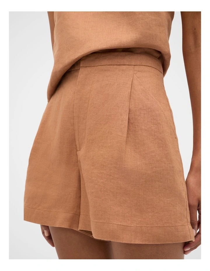 Linen Pocket Short in Copper image 4