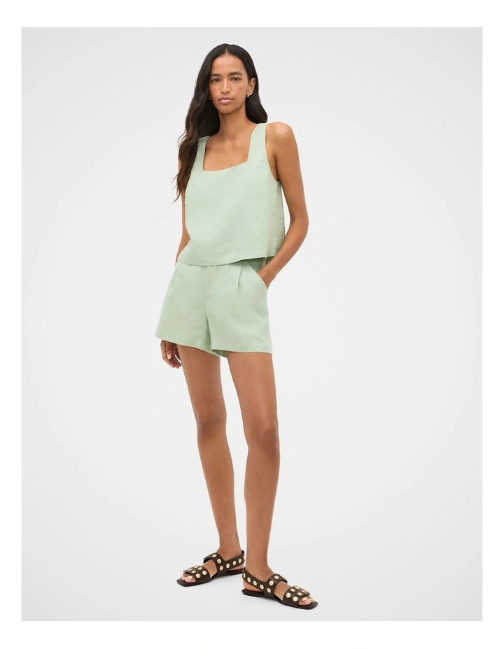 Linen Pocket Short in Eucalyptus image 4