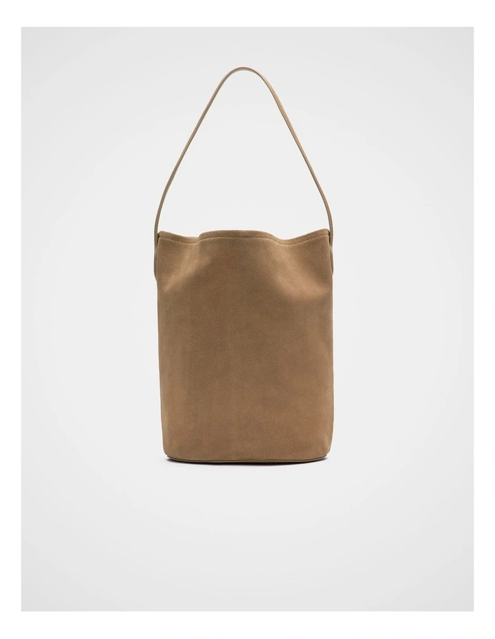 Spliced Leather Tote in Toffee image 1