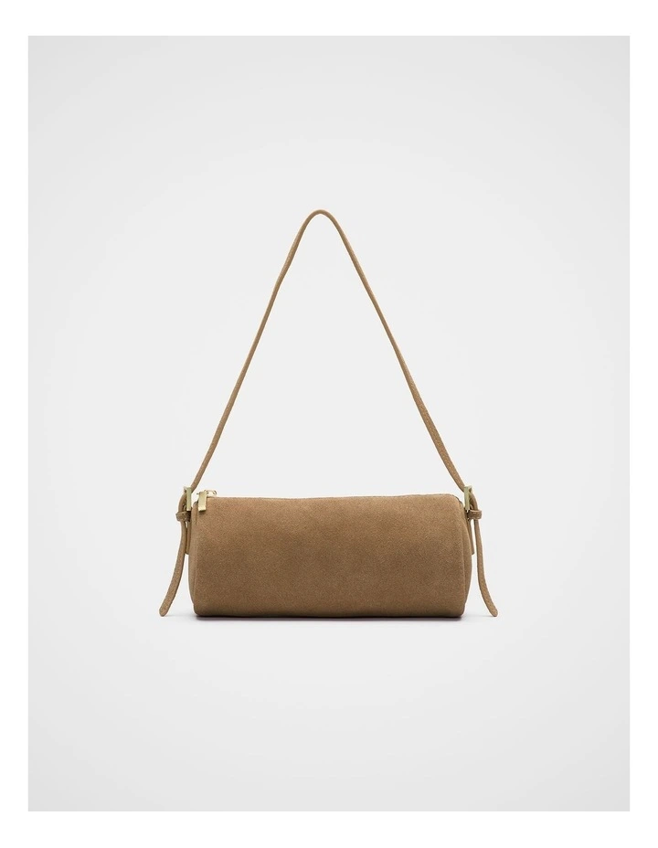 Suede Pouch Shoulder Bag in Toffee image 1
