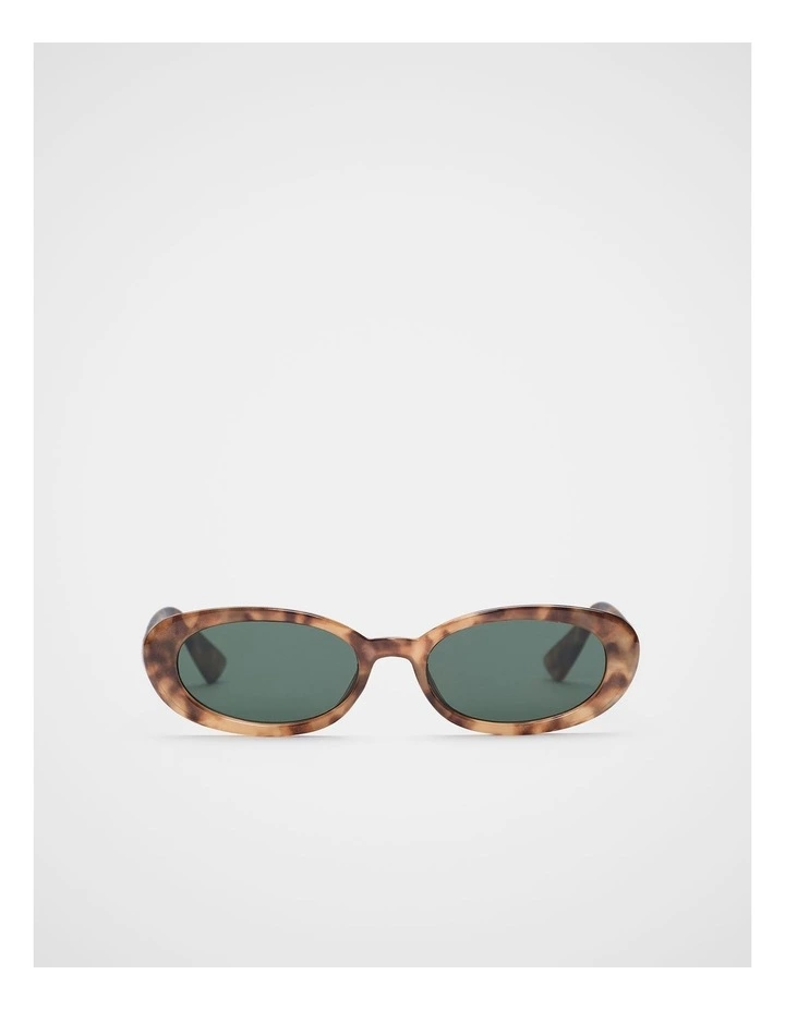 Sadie Oval Sunglasses in Caramel Tort image 1