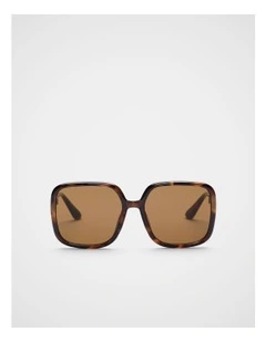 Jess Oversized Sunglasses in Dark Tort