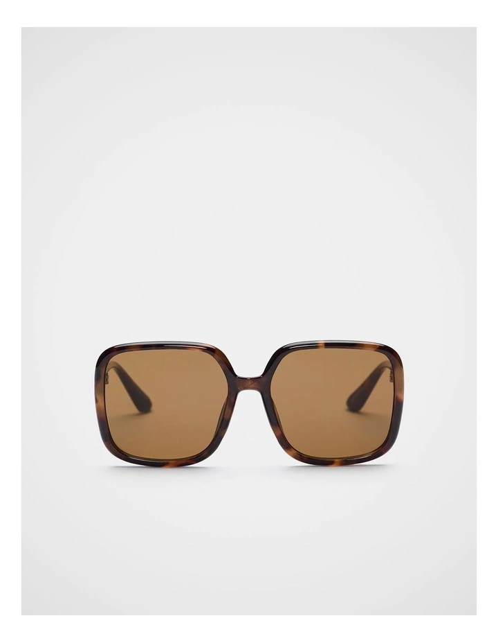 Jess Oversized Sunglasses in Dark Tort image 1