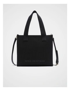 Seed Knit Tote in Black