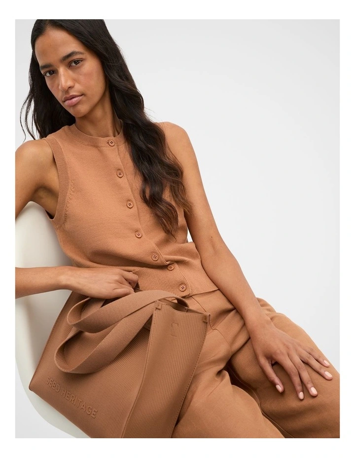 Seed Knit Tote in Copper image 2