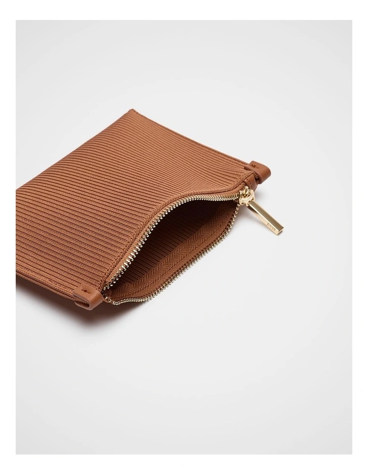 Knit Zip Purse in Copper image 2