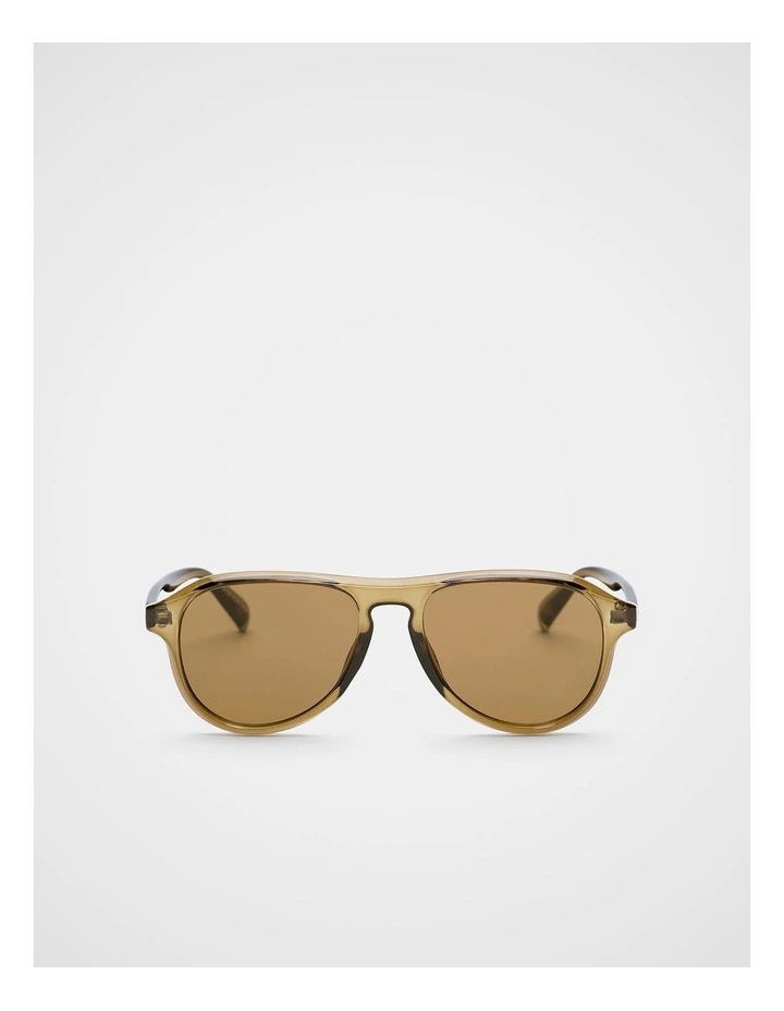 Pia Aviator Sunglasses in Gumleaf image 1
