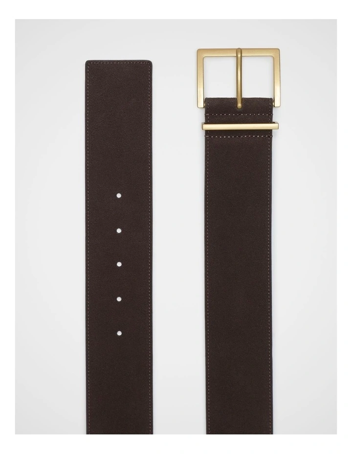 Olivia Wide Belt in Choc Suede image 3