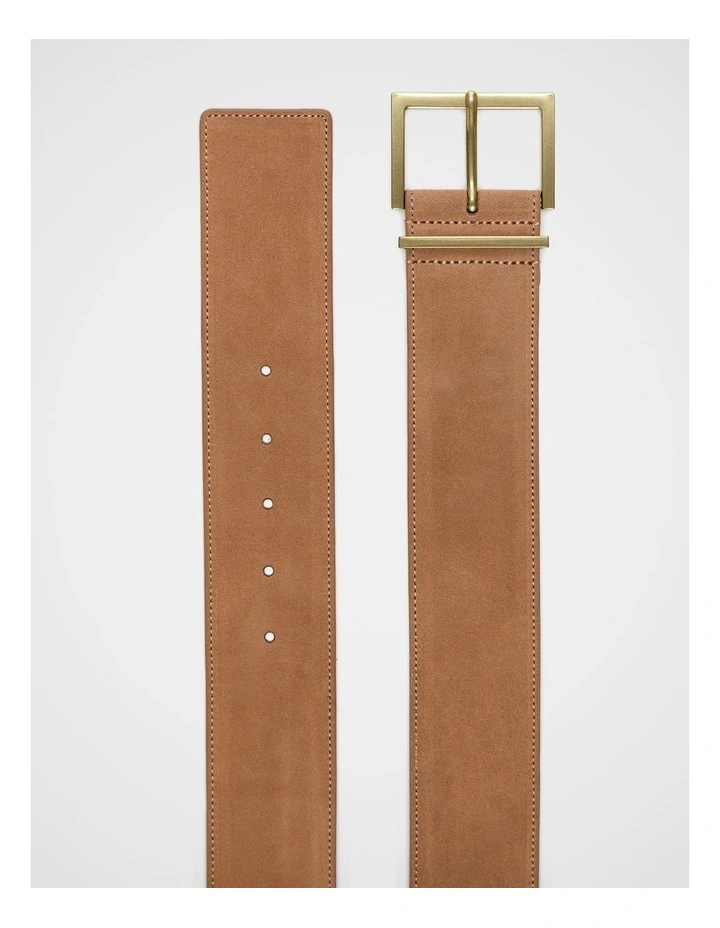 Olivia Wide Belt in Toffee Suede image 3
