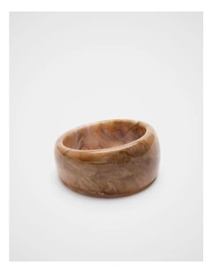 Resin Swirl Bangle in Brown