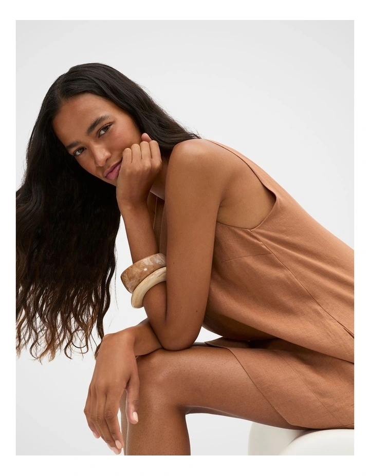 Resin Swirl Bangle in Brown image 2