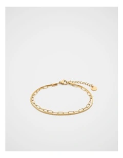 Waterproof Duo Chain Bracelet in Gold