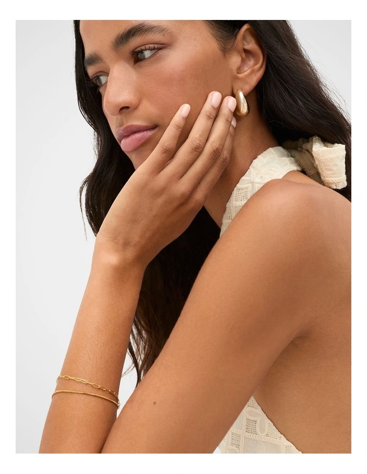 Waterproof Duo Chain Bracelet in Gold image 2