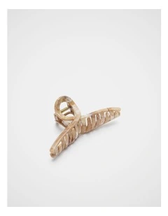 Curve Hair Claw in Beige