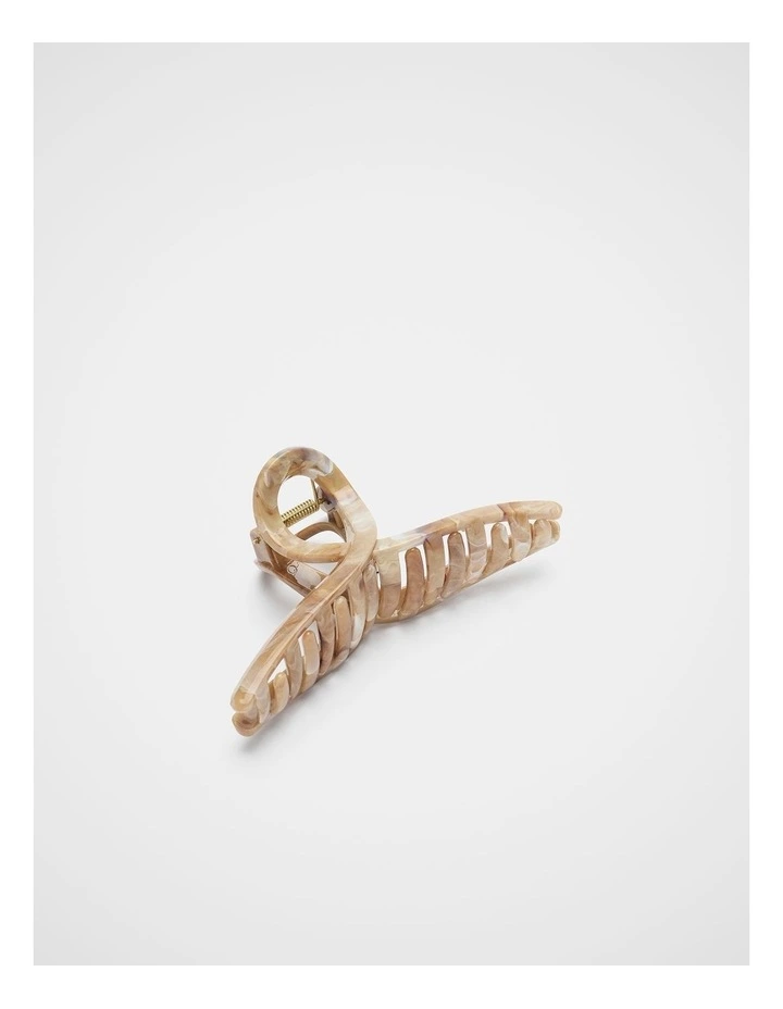 Curve Hair Claw in Beige image 1