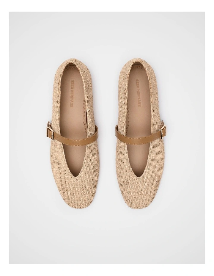 Rudy Ballet Flat in Ecru image 3