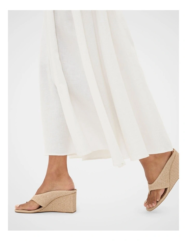 Tove Fine Weave Wedge in Ecru image 2