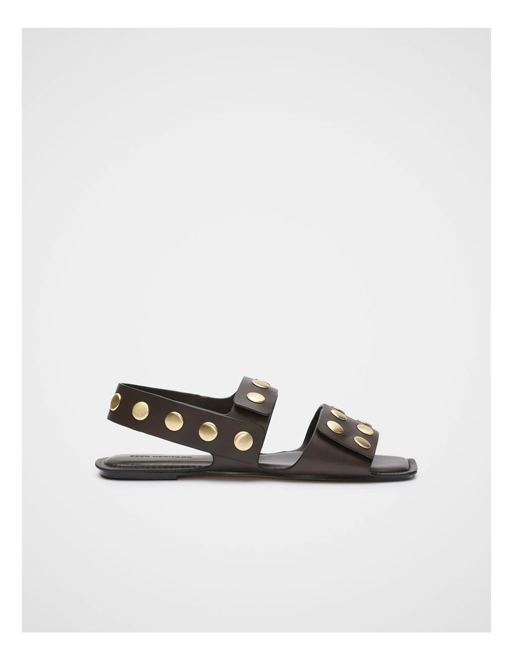 Pippa Studded Sandal in Chocolate image 1