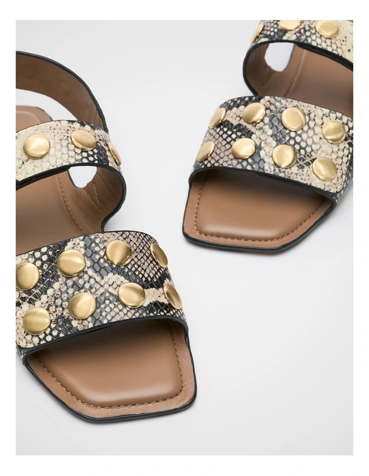 Pippa Studded Sandal in Snake Print image 3