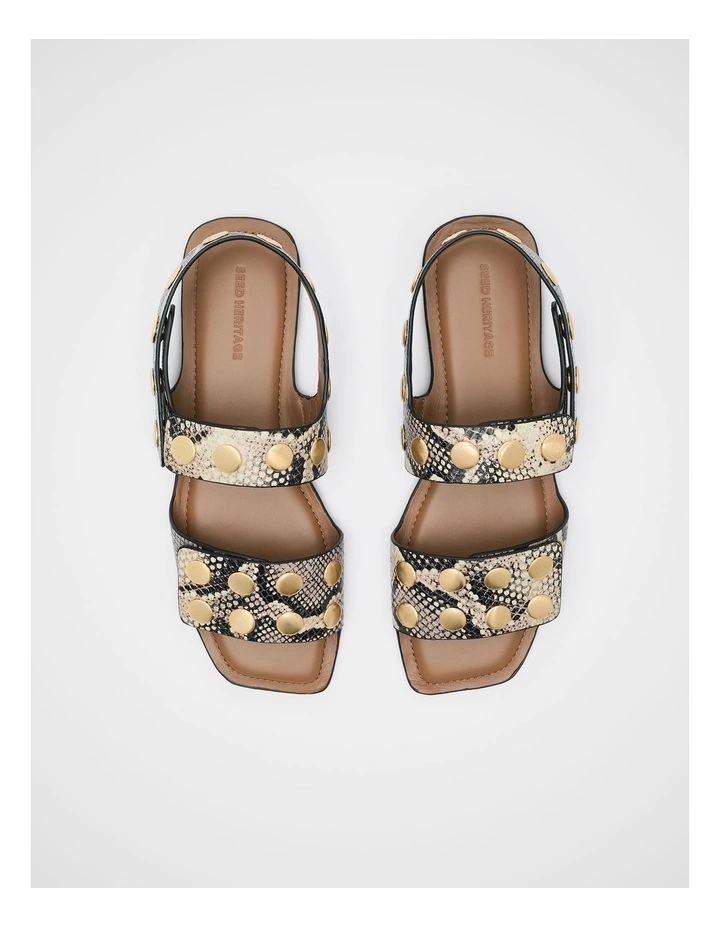 Pippa Studded Sandal in Snake Print image 4