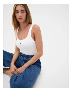 Core Rib Tank in Whisper White