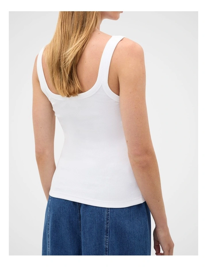 Core Rib Tank in Whisper White image 2
