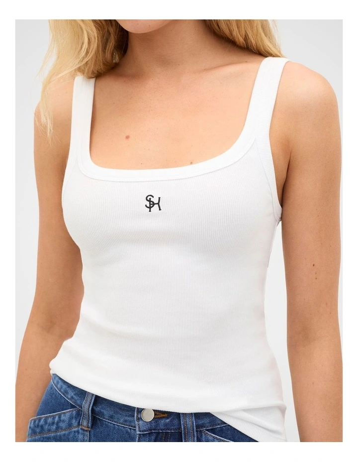 Core Rib Tank in Whisper White image 3