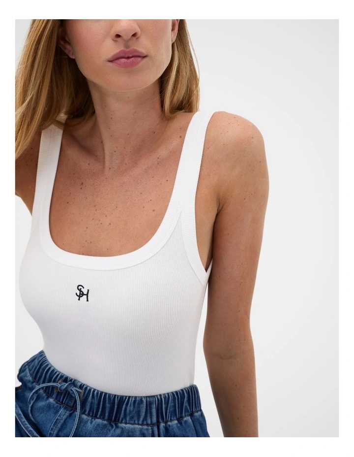 Core Rib Tank in Whisper White image 4