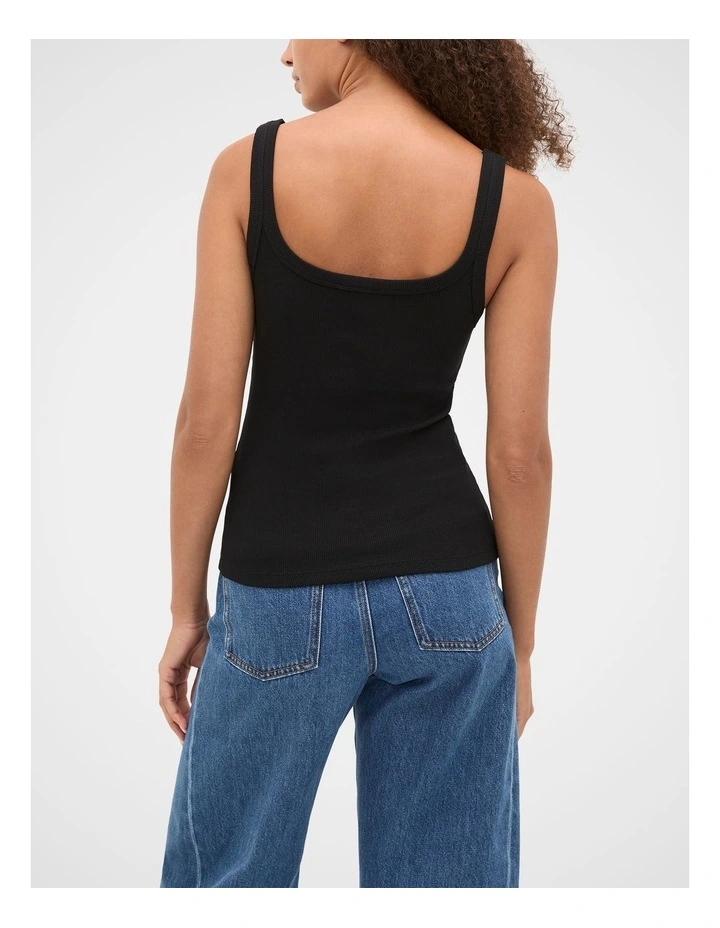 Core Rib Tank in Black image 2