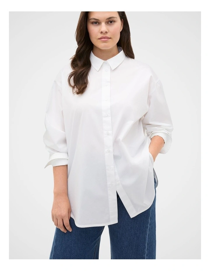 Poplin Classic Shirt in Whisper White image 1